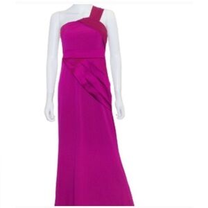 Phoebe Couture Fuchsia One-Shoulder Dress